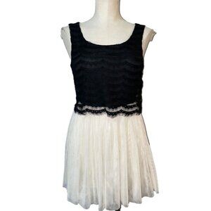 B.Darlin Women’s Stretch Lace Mesh Cocktail Mini Dress size 5/6 Fairy Whimsigoth